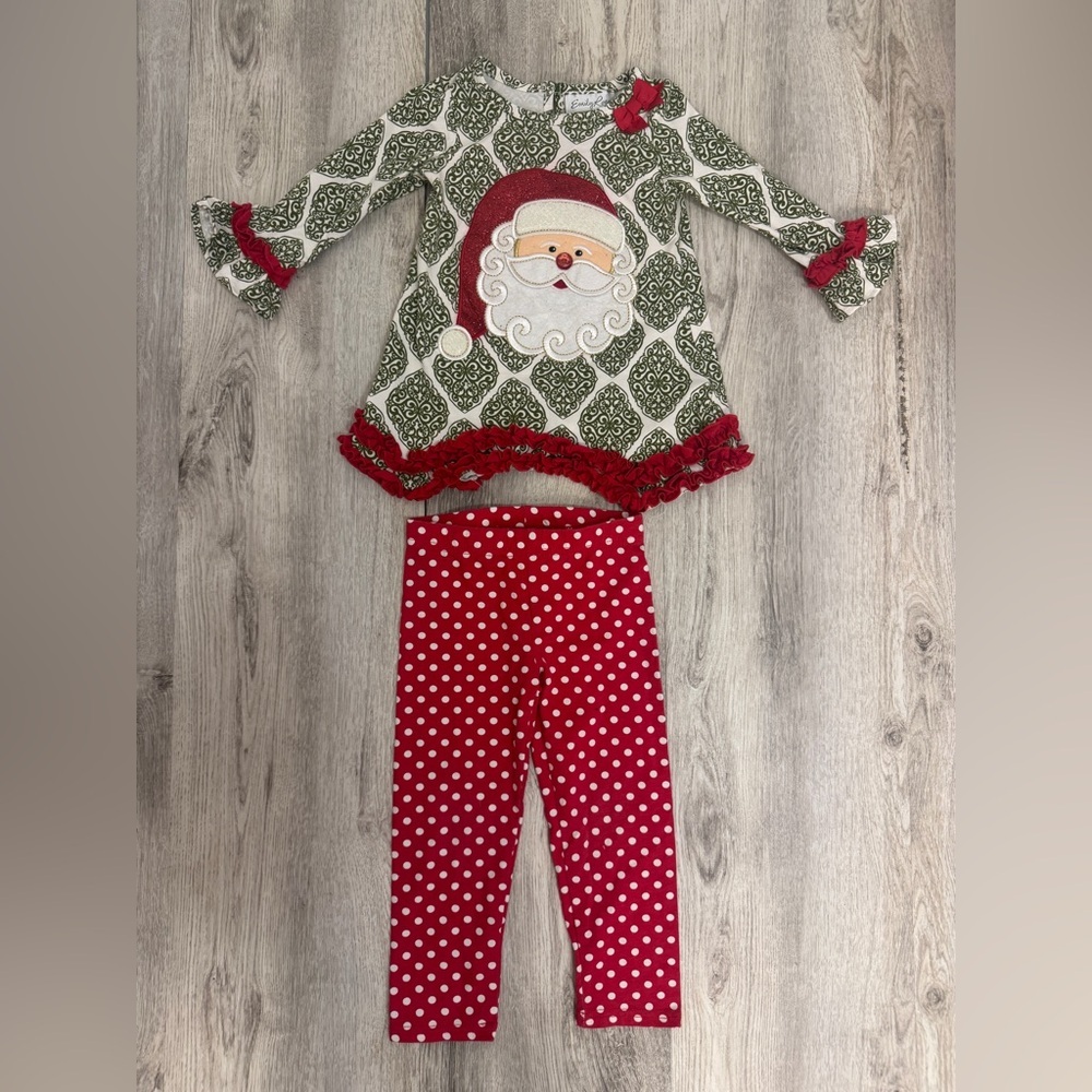 Emily Rose Red and White Santa Holiday Outfit